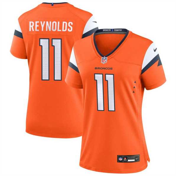 Womens Denver Broncos #11 Josh Reynolds Orange 2024 Stitched Jersey Dzhi